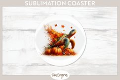 Fall Turtle Animal v2 Round Coaster Sublimation Product Image 1