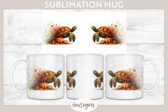 Fall Turtle Animal v4 Mug Wrap Sublimation Product Image 1