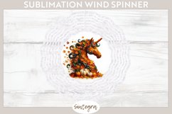 Fall Unicorn Animal v3 Wind Spinner Sublimation Product Image 1