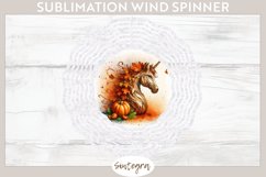 Fall Unicorn Animal v6 Wind Spinner Sublimation Product Image 1