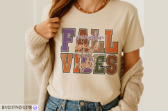 Fall Vibes Cozy Autumn Clipart SVG PNG T-shirt Design Product Image 2