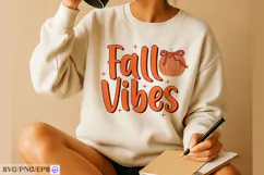 Fall Vibes SVG PNG Autumn Quote Cut File for Cricut Product Image 4