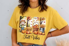 Fall Vibes Png, Fall Pumpkin Shirt Design, Fall Brushstroke Product Image 4