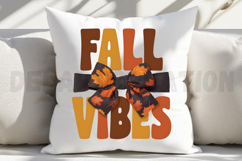 Fall Vibes Bow Sublimation PNG Product Image 3