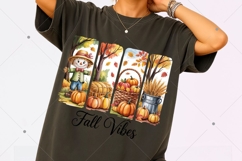 Fall Vibes Png, Fall Pumpkin Shirt Design, Fall Brushstroke Product Image 5