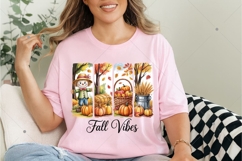 Fall Vibes Png, Fall Pumpkin Shirt Design, Fall Brushstroke Product Image 7