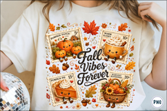 Fall Vibes Forever Autumn Stamp PNG Product Image 1