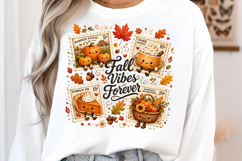 Fall Vibes Forever Autumn Stamp PNG Product Image 2