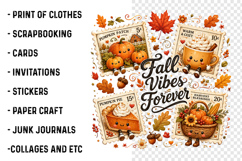 Fall Vibes Forever Autumn Stamp PNG Product Image 3