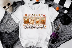 Fall Vibes Forever Autumn Stamp PNG Sublimation Design Art Product Image 2