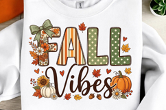 Fall Vibes PNG, Coquette Floral Pumpkin PNG Product Image 1