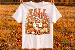 Fall Vibes PNG,Fall Goose Pumpkin Sublimation PNG Product Image 2