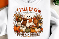Fall Vibes Png, Fall Halloween Sublimation Product Image 1