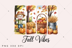 Fall Vibes Png, Fall Pumpkin Shirt Design, Fall Brushstroke Product Image 1
