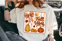 Fall Vibes SVG, Coquette Bow Pumpkin PNG Product Image 4