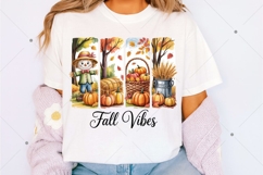 Fall Vibes Png, Fall Pumpkin Shirt Design, Fall Brushstroke Product Image 2