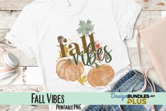 Fall Vibes Watercolor Sublimation PNG Product Image 1