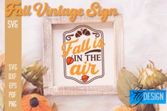 Fall Vintage Sign SVG Design |Autumn Sign Quotes SVG Design Product Image 1