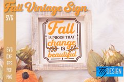 Fall Vintage Sign SVG Design |Autumn Sign Quotes SVG Design Product Image 1