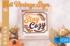 Fall Vintage Sign SVG Design |Autumn Sign Quotes SVG Design Product Image 1
