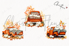 Fall Vintage Trucks Clipart | Fall Png Product Image 3