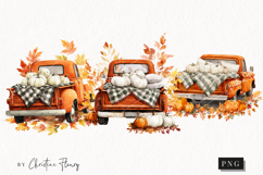 Fall Vintage Trucks Clipart | Fall Png Product Image 1