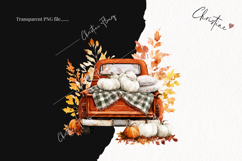 Fall Vintage Trucks Clipart | Fall Png Product Image 2