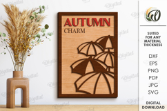 Fall Wall Sign Laser Cut. Autumn Wall Decor SVG Product Image 1