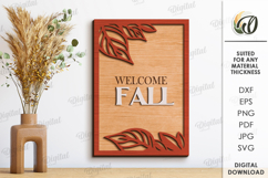 Fall Wall Signs Bundle Laser Cut. Autumn Wall Decors SVG Product Image 5