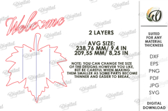 Fall Wall Sign Laser Cut. Door Sign. Welcome SVG Product Image 2