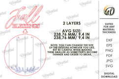 Fall Wall Sign Laser Cut. Door Sign. Fall Blessings SVG Product Image 2