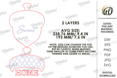 Fall Wall Sign Laser Cut. Door Sign. Sweet Home SVG Product Image 2