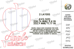 Fall Wall Sign Laser Cut. Door Sign. Apple Season SVG Product Image 2