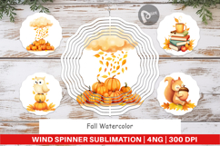 Wind Spinner Fall Watercolor Set Product Image 1