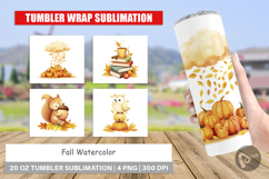 Tumbler Fall Watercolor Set Product Image 1