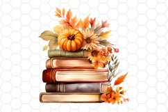 Fall Watercolor Books Clipart Autumn PNG