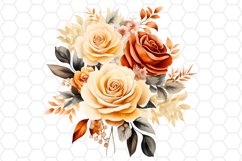 Fall Watercolor Bouquet Clipart Autumn Sublimation