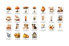 Fall Watercolor Clipart