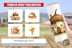 Tumbler Fall Watercolor Set Product Image 1
