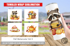Tumbler Fall Watercolor Set Product Image 1