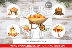 Wind Spinner Fall Watercolor Set Product Image 1