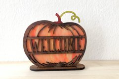 Fall Welcome Sign Laser Cut Design | Pumpkin Fall Decor Product Image 2