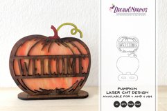 Fall Welcome Sign Laser Cut Design | Pumpkin Fall Decor Product Image 1