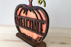 Fall Welcome Sign Laser Cut Design | Pumpkin Fall Decor Product Image 3
