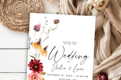 fall wildflowers pumpkins watercolor clipart elements burgundy beige brown orange white png