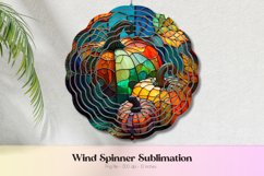 Fall Wind Spinner Sublimation Stained Glass Wind Spinner 