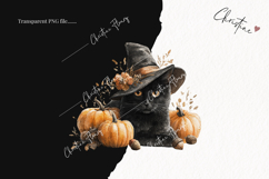Fall Witch Cat Clipart | Halloween PNG Product Image 2