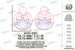 Fall Wooden Earrings Laser Cut. Fall Earrings SVG Product Image 2