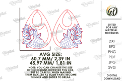 Fall Wooden Earrings Laser Cut. Fall Earrings SVG Product Image 2