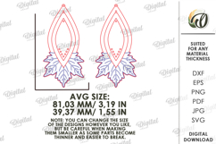 Fall Wooden Earrings Laser Cut. Fall Earrings SVG Product Image 2